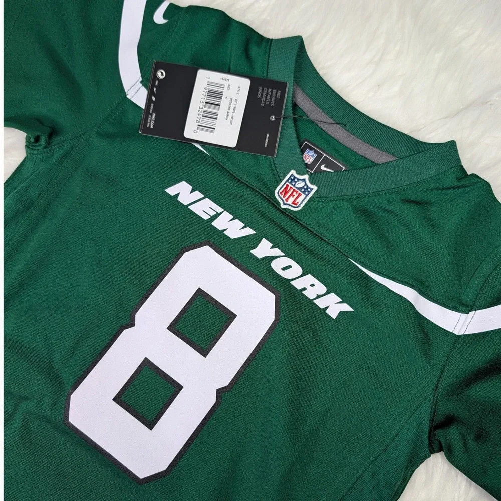 Nike New York Jets Jersey Kids 4T Green Aaron Rodgers 8 NFL Football New